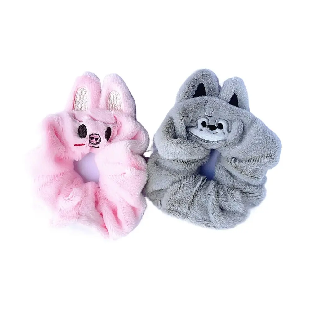 Модная тканевая веревка для волос с кроличьими ушками эластичная однотонная