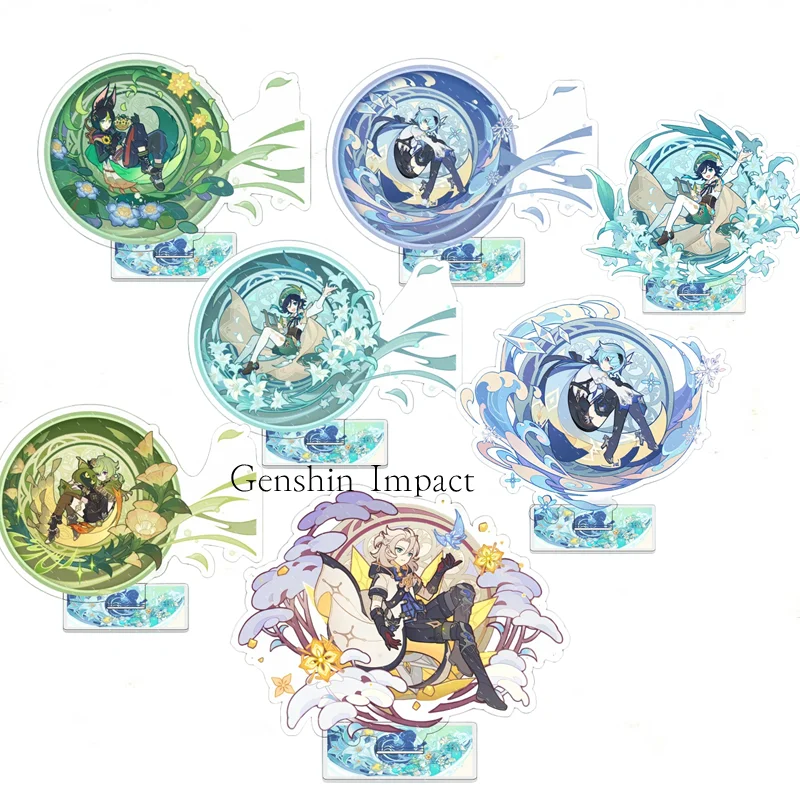

Аниме Фигурка Genshin Impact Scaramouche Zhongli Hutao Xiao Kaeya акриловая модель на подставке Plate Настольный Декор стоячий знак Поклонники подарки