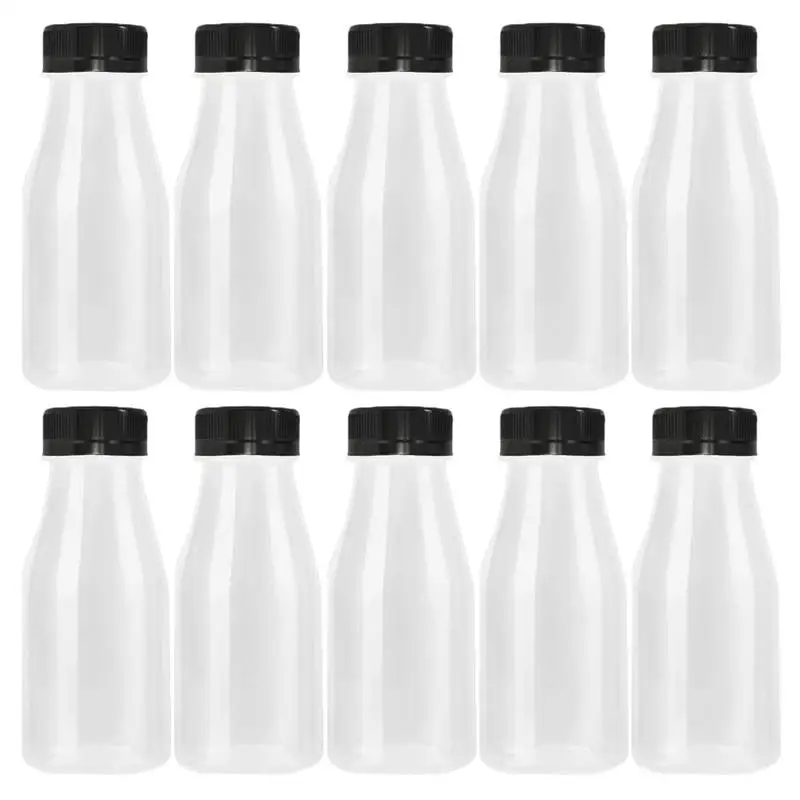 Beverage Caps Bottle Milk Yogurt Juice Clear Plastic Container Packing Containers Lidded Shot Portable Juicing Empty Cup