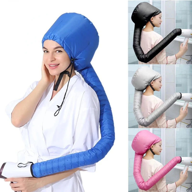 

Hair Drying Cap Hair Dryer Caps Care Hair Perm and Dye Styling Warm Air Adjustable Drying Hood Home Hairdressing Salon Supply