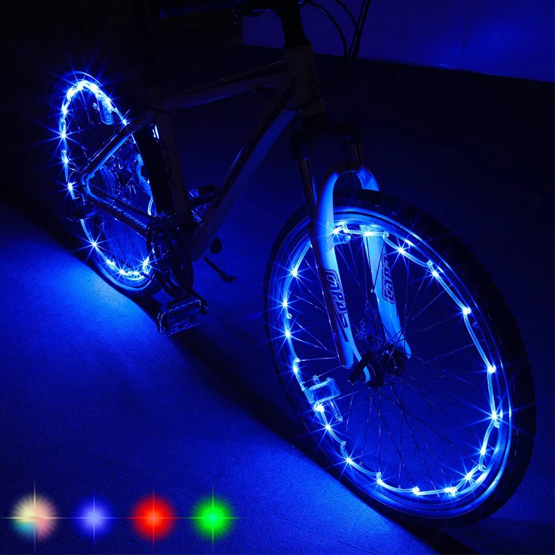 Bicycle Hot Wheel Light Mountain Bike Frame Decoration Lights Bike Spoke Lamp Night Safety Warning Flashlight Riding Accessories