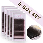 5 шт., темно-коричневые ресницы для наращивания, 7-15 мм