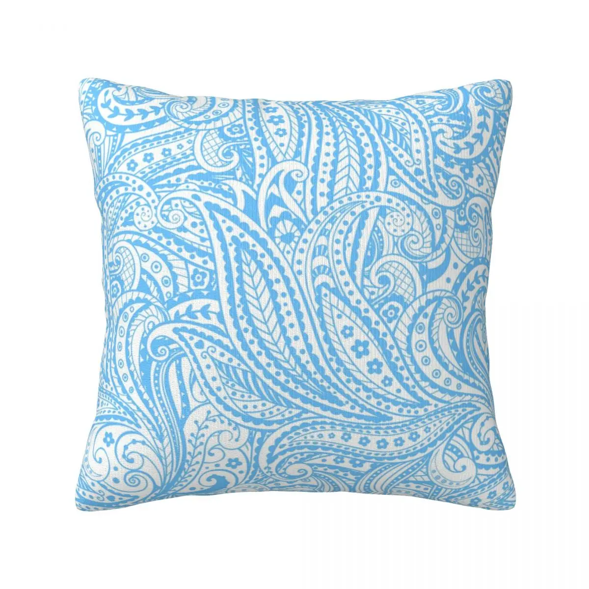 

Beautiful Blue Paisley Throw Pillow Cover Decorative Pillow Covers Home Pillows Shells Cushion Cover Zippered Pillowcase