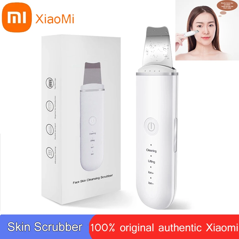 

Оригинальный Ультразвуковой скребок Xiaomi для красоты кожи, средство для очищения лица, устройство для очистки лица, уход за кожей, инструмен...