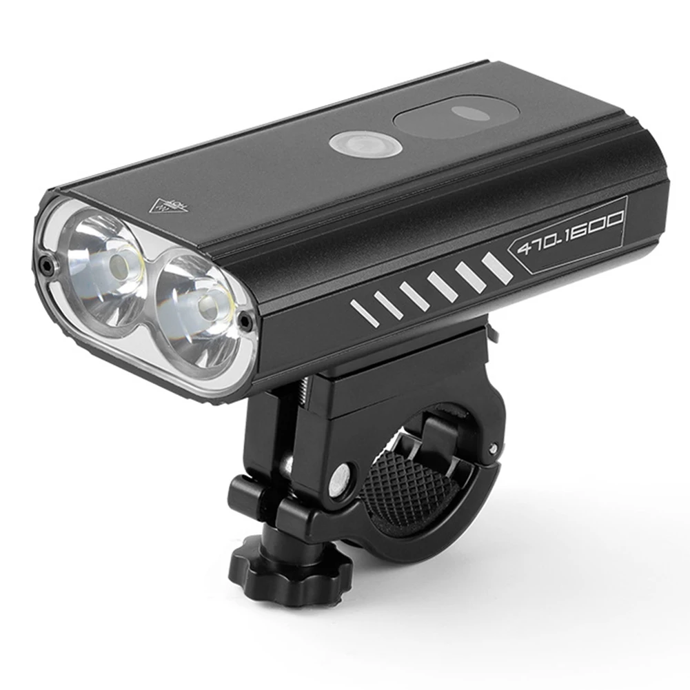 

1x Bicycle Light USB Rechargeable 1000/1600 Lumens Strong Light Bike Headlight Lamp Outdoor Smart Riding Light Equipment