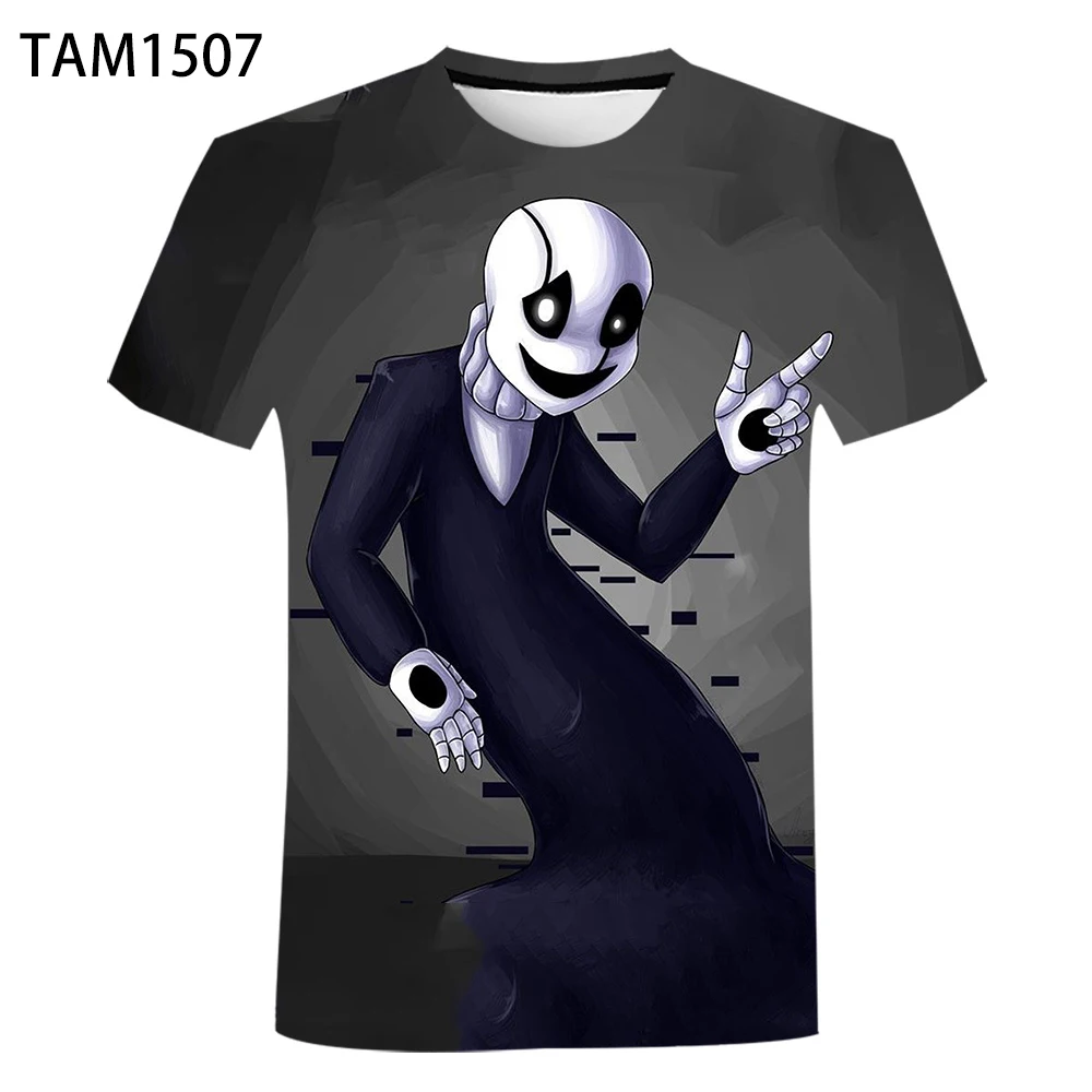 

Gaster Undertale 2022 летняя 3D печать креативная и универсальная хлопковая футболка с коротким рукавом Детская Повседневная индивидуальная свободн...