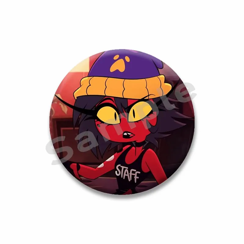 Брошь с мультяшным принтом Helluva Boss цвет в ассортименте