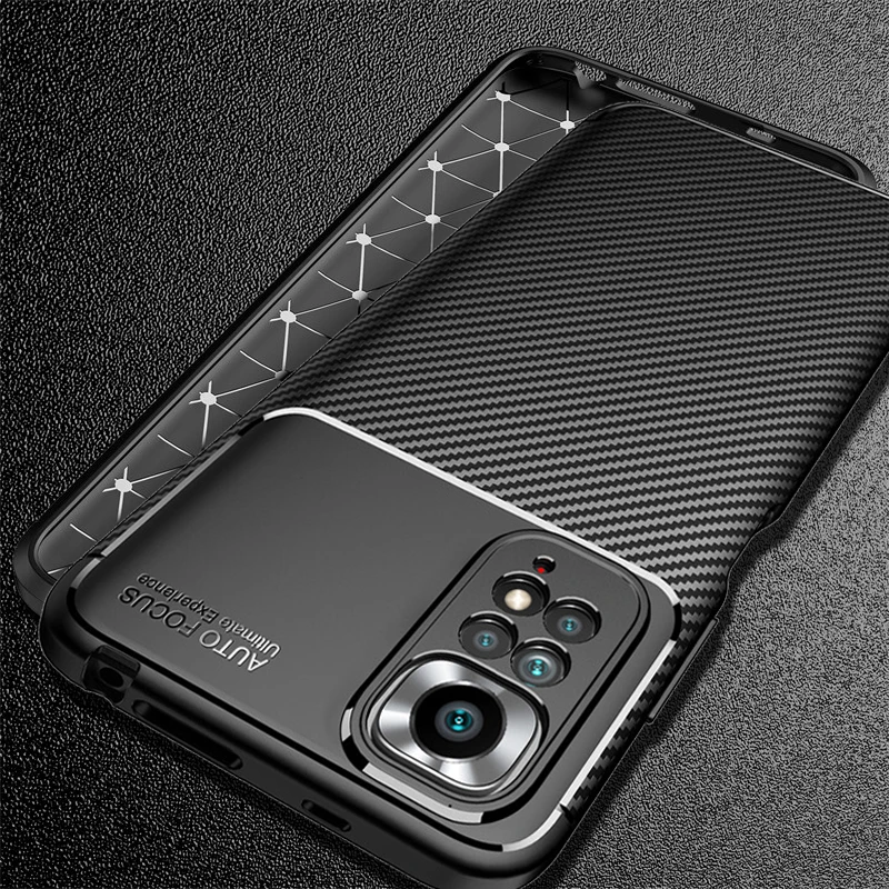 

Case For Xiaomi Redmi Note 11 Cover Cases Redmi Note 11S 11 Pro 5G Shockproof Silicone Carbon Fiber Cover Xiaomi Redmi Note 11