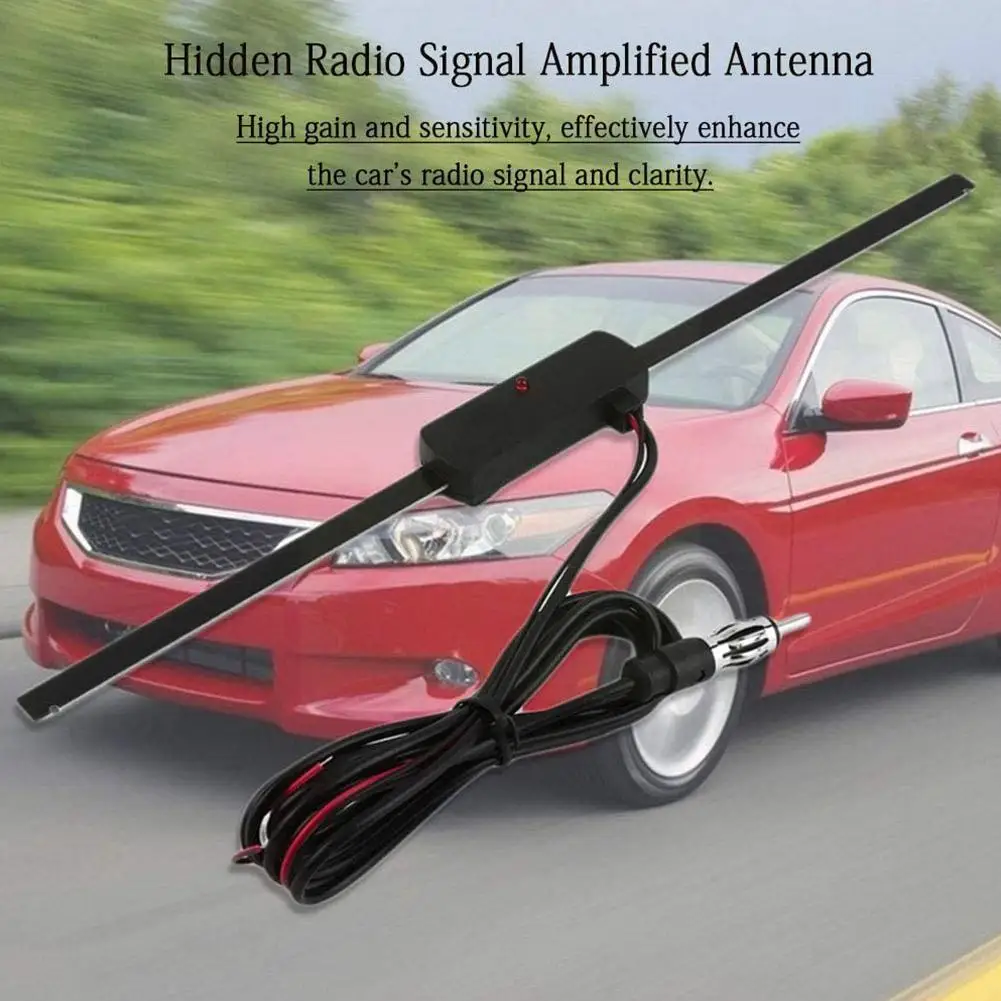 

1Pcs Universal Car Electronic Radio Antenna Windshield Signal FM Antenna 12V Amplifier Car Radio AM Booster E3V1