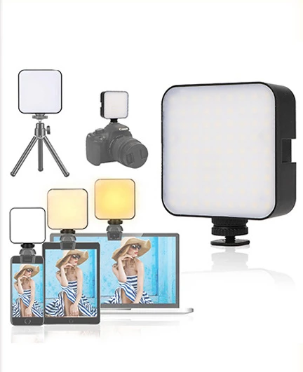 

Mini fill light beauty live conference pocket photography camera selfie handheld small square light