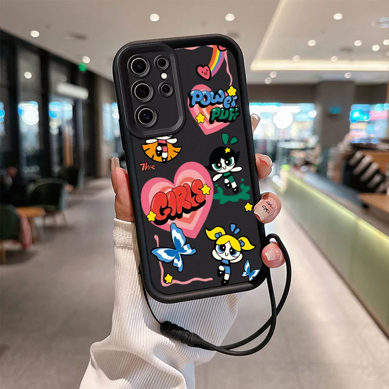 Чехол для телефона T-The P-Powerpuff G-Girls Eyes с веревкой и лестницей Xiaomi 12T 11Lite 14 Poco F5 F4 2 X5 4 3