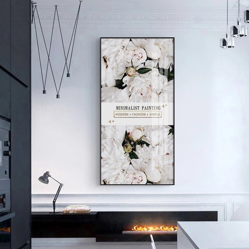 

Plant Poster Printing Corridor Mural Nordic Style Green Plant Small Fresh Hanging Painting Modern Flower Canvas Painting Restaur