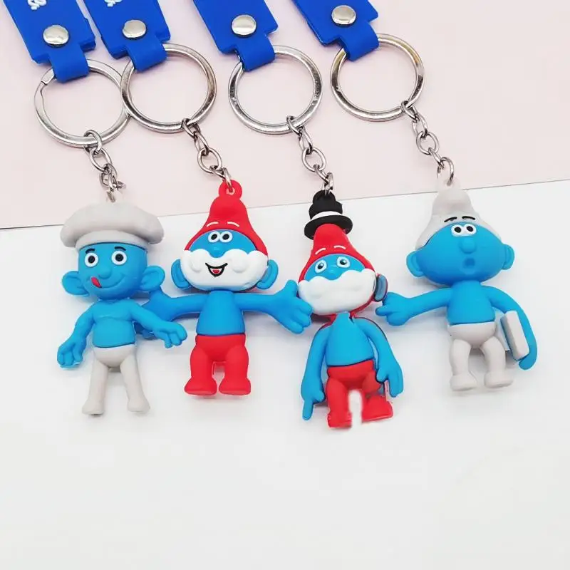 

Брелок «Smurfs» Disney, аниме фигурка, Smurfs, художник, шеф-повар, моделирование сумки, подвеска для автомобиля, детский подарок на день рождения