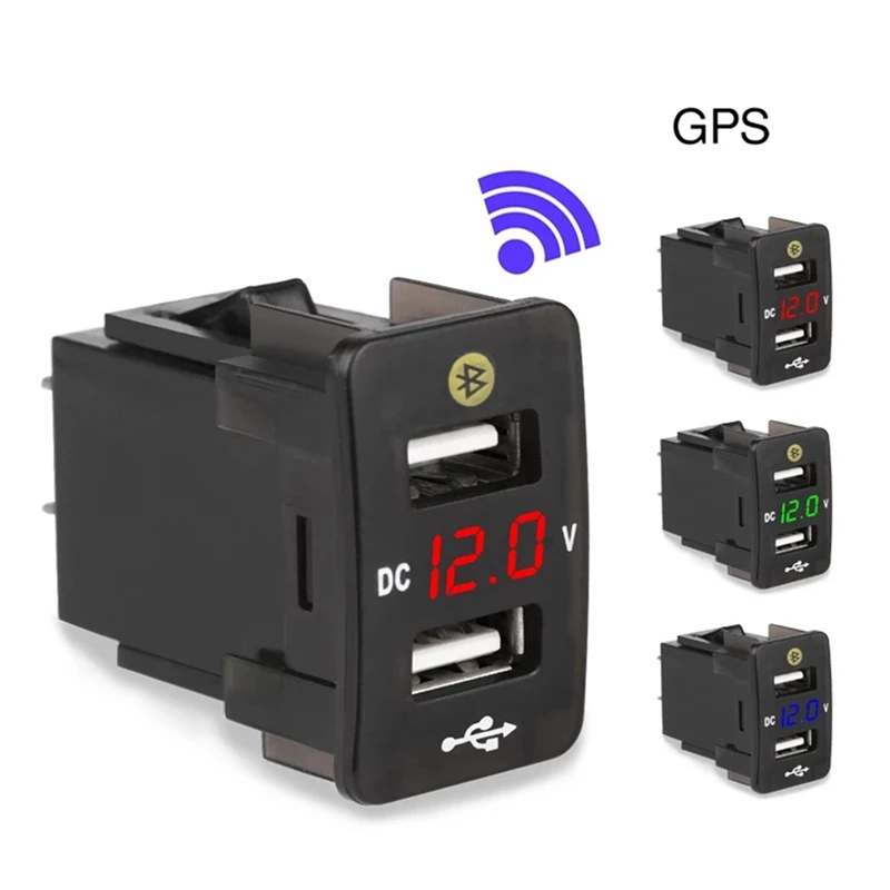 

Car Dual USB Charger With Voltmeter Car Accessories For Honda