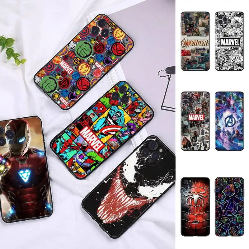 

Marvel Avengers Comics Logo Phone Case for Vivo Y91C Y11 17 19 17 67 81 Oppo A9 2020 Realme c3