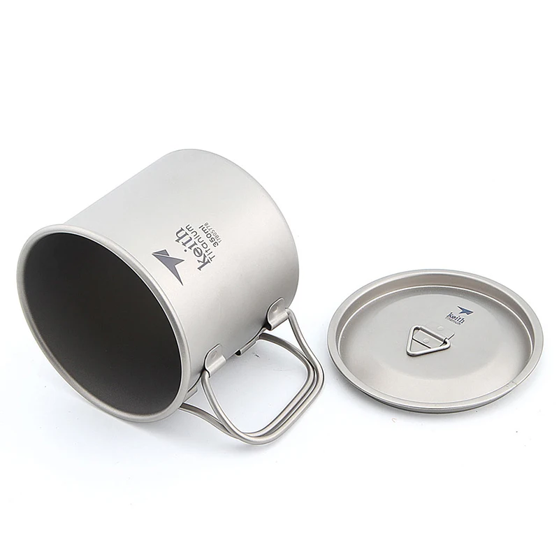 Кофейная кружка Keith Ti3240 с титановым покрытием 350 мл Ультралегкая портативная