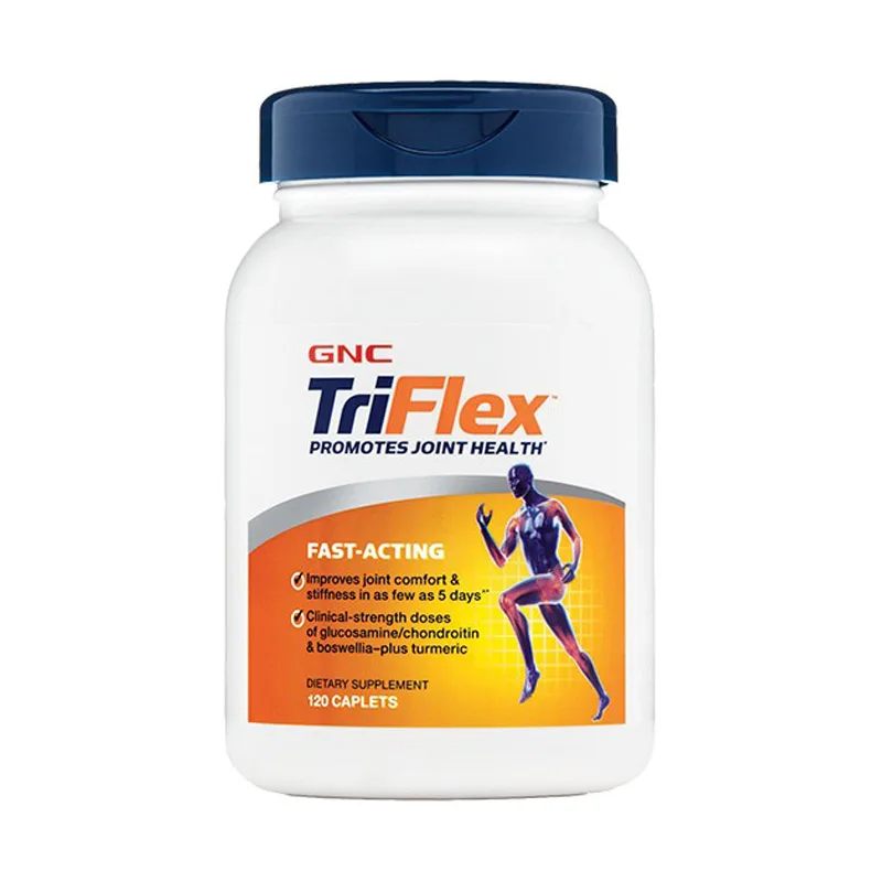 

TriFlex FAST-ACTING Improves Joint Comfort & Stiffness Glucosamine Chondroitin & Boswellia plus Turmeric 120 Caplets
