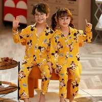disney mickey mouse boys girls pajamas autumn long sleeve childrens clothing sleepwear cotton pyjamas sets for kids 2 10years