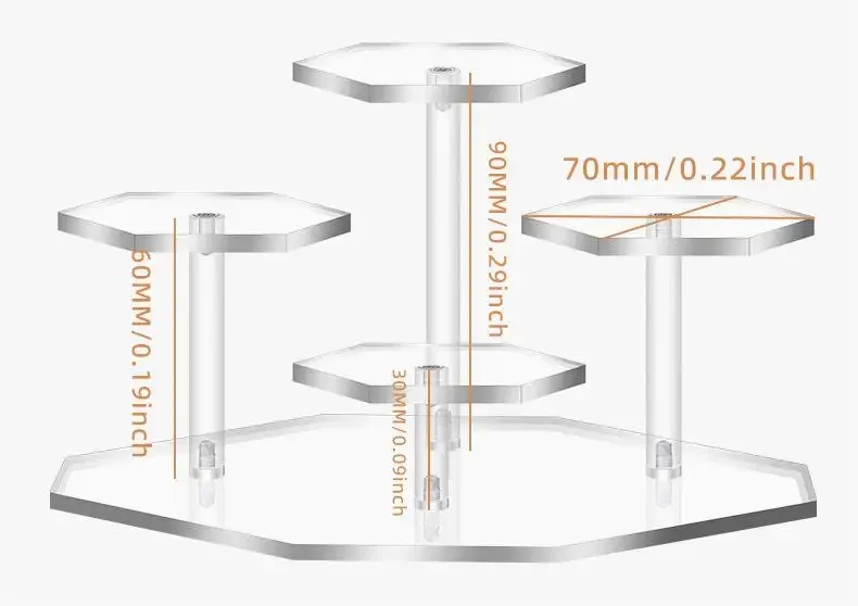

3/4/7позиционная ослепительная красочная акриловая стойка для выставки товаров, губная помада, косметика, игрушки, модель, стеллаж для хранения, красочная подставка для десерта