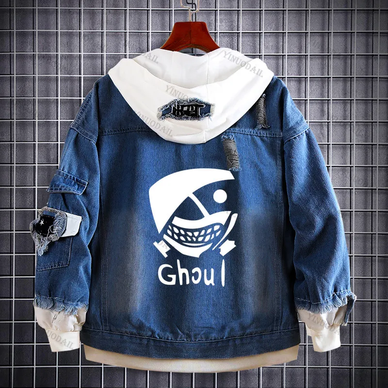 Arima Kisho Токийский Гуль джинсовые куртки аниме Fifures Мужская Уличная одежда с