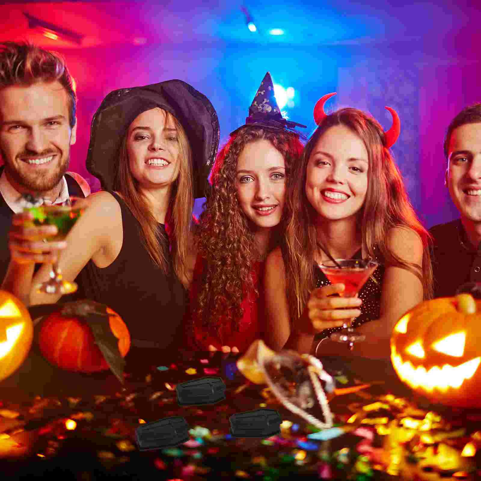 

12 шт. маленький гроб удачи, игрушки, Маленькие искусственные лотки, пластиковый гроб, коробки для подарков на Хэллоуин