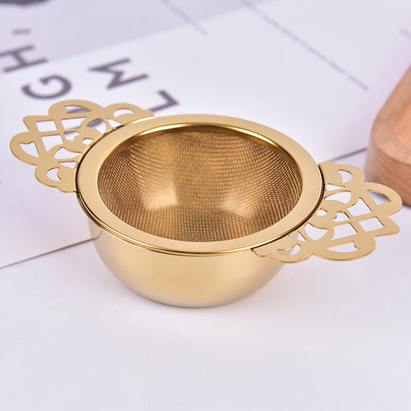 

1Pcs Rvs Theezeefje Makkelijk Schoon Losse Blad Traditionele Opknoping Kruiden Dubbele Oor Zetgroep Filter Herbruikbare