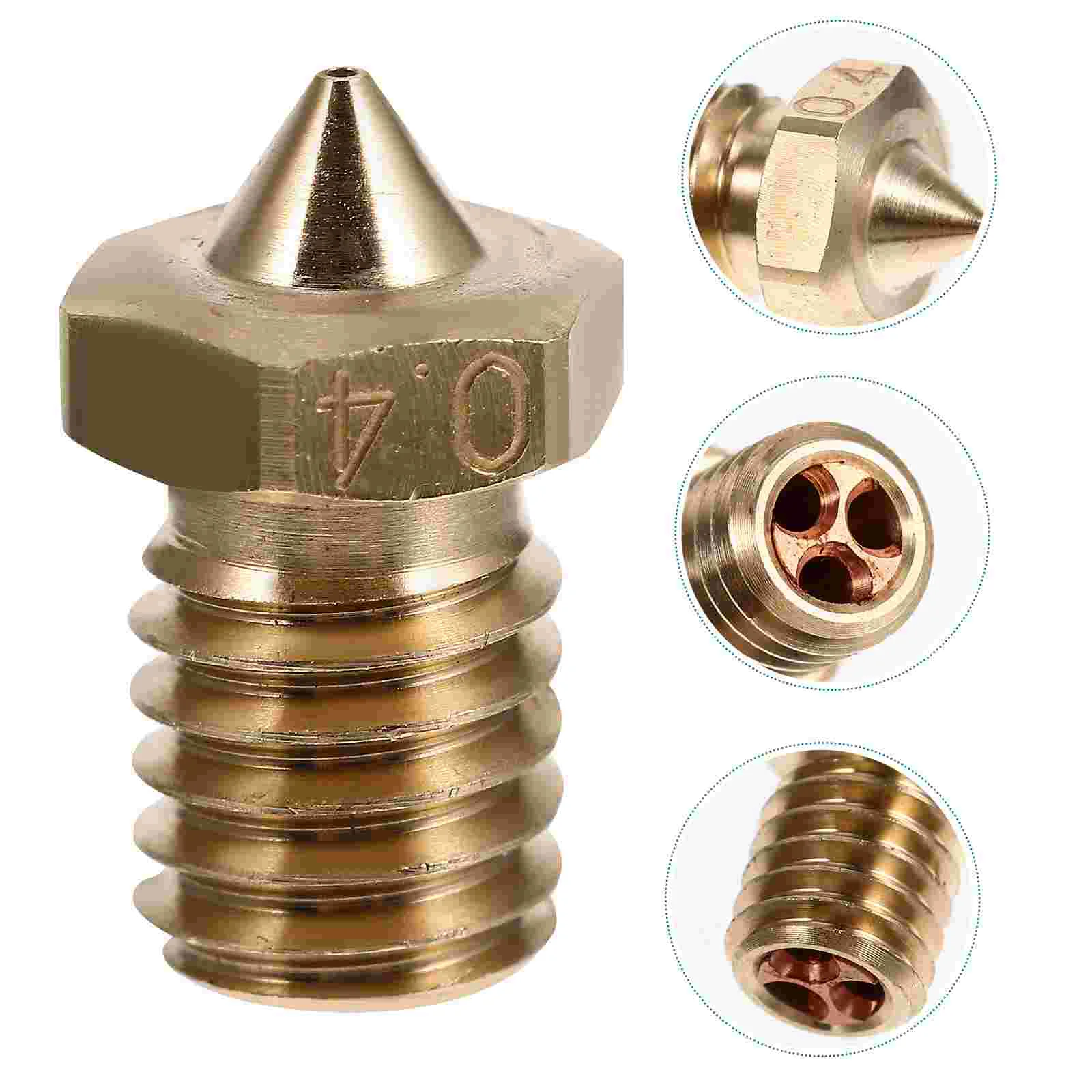 

Nozzle 3Dextruder 4 Brass Pointed Nozzles Accessories Kit 4Mm Hotend Parts