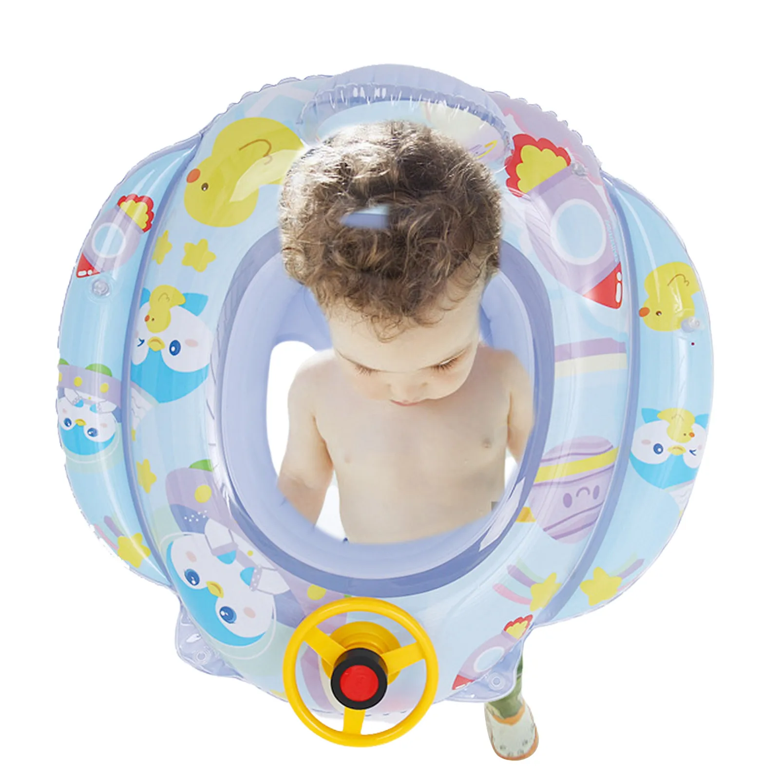

Toddler Pool Float Cartoon Pattern Swim Floats For Toddlers Lovable Cartoon Pattern Inflatable Swimming Pool Float With Handle
