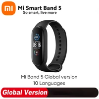 global version xiaomi mi band 5 smart bracelet 6 color amoled screen miband 7 blood oxygen fitness traker waterproof smart band6