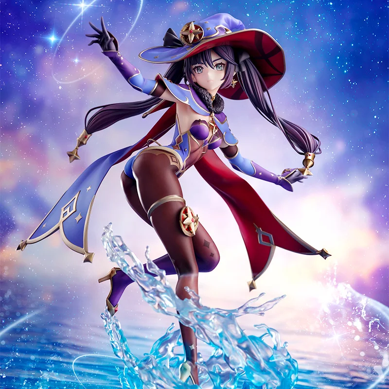

23CM PVC Anime Beautiful Girl Genshin Lmpact Star Tianshui Mirror Mona Genshin Doll Boxed Handmade Model Boy Toy Gift