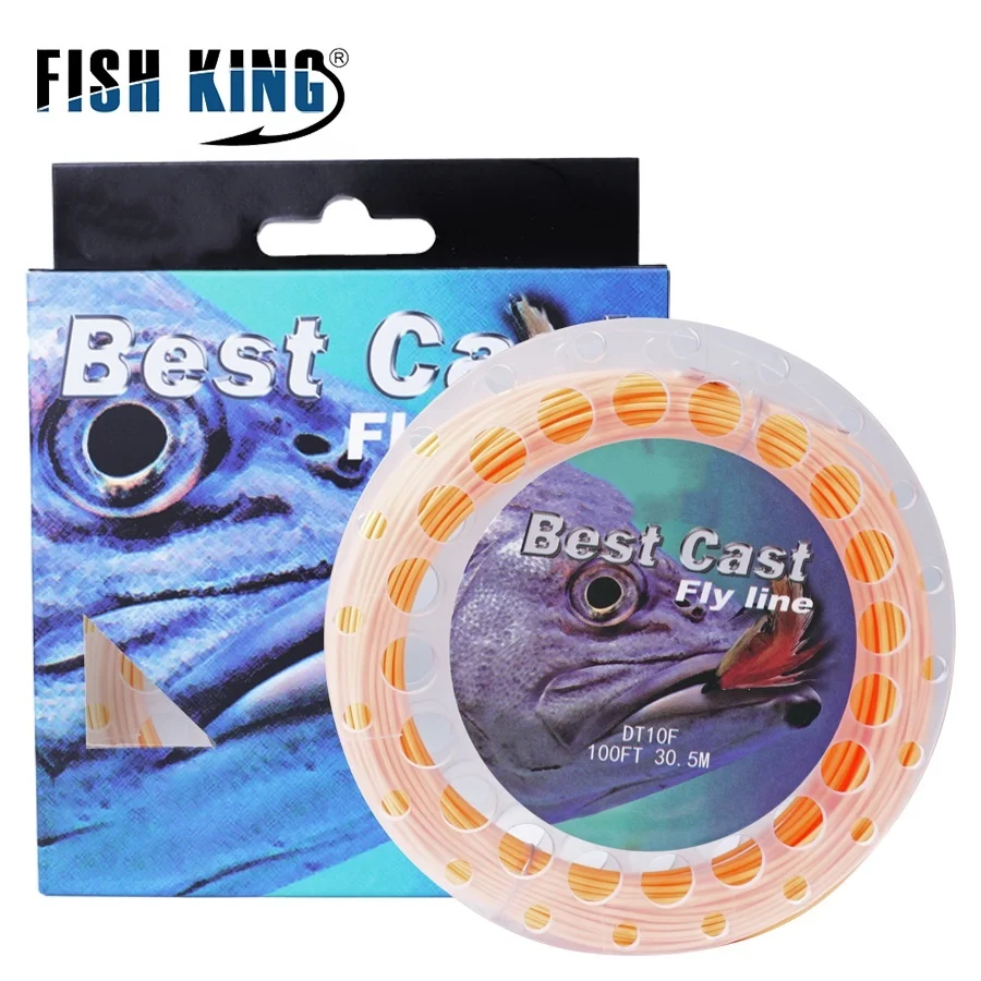 FISH KING 30 5 футов/м передняя плетеная полиэтиленовая леска для ловли нахлыстом