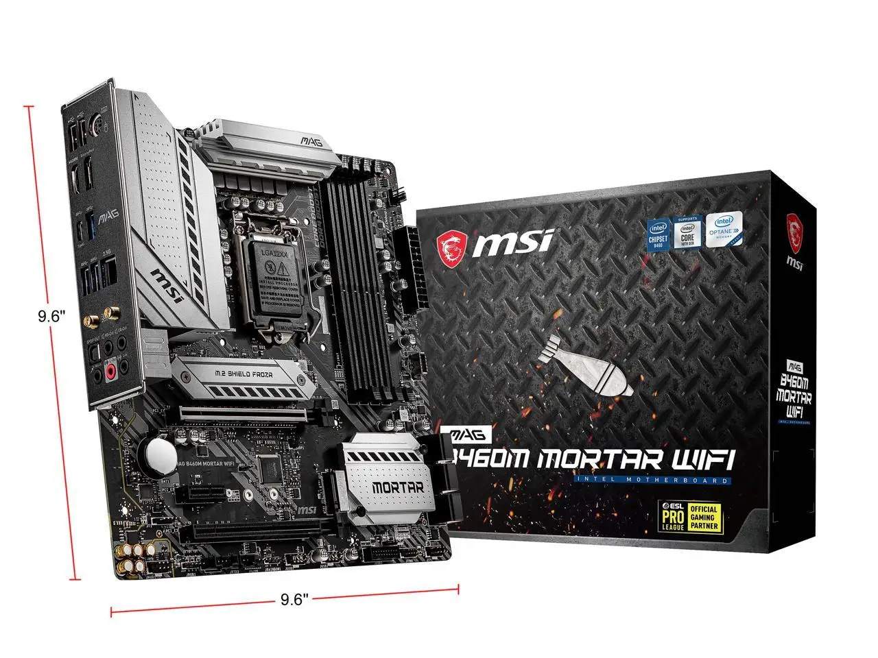 

MSI MAG B460M MORTAR WIFI Desktop Motherboard LGA 1200 Intel B460 SATA 6Gb/s Micro ATX Intel Core i7/i9 128GB DDR4 2933 MHz