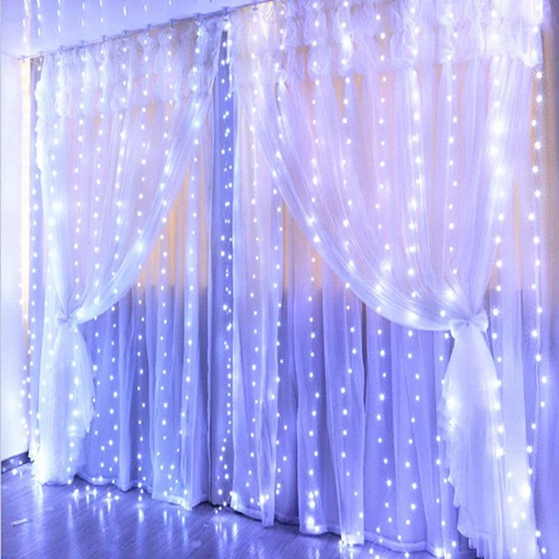 

LED String Lights Christmas Decoration 6m Outdoor Home Remote Control Festive Wedding Fairy Tale Garland Lights Bedroom Curtains