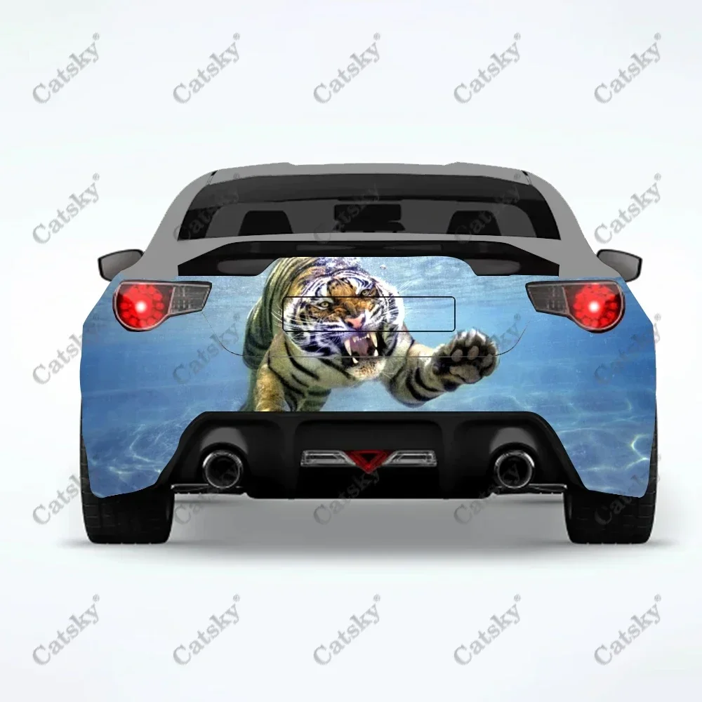 Тигр свирепые животные автомобильные наклейки модификация заднего хвоста