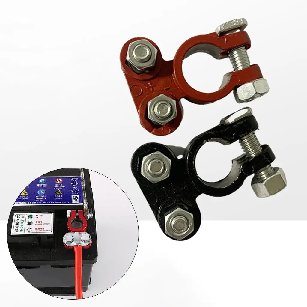 

Зажим для зарядки с шестигранным ключом, 2 шт., набор клемм для автомобильного аккумулятора, зажимы для батареи для грузовиков, транспортных ...