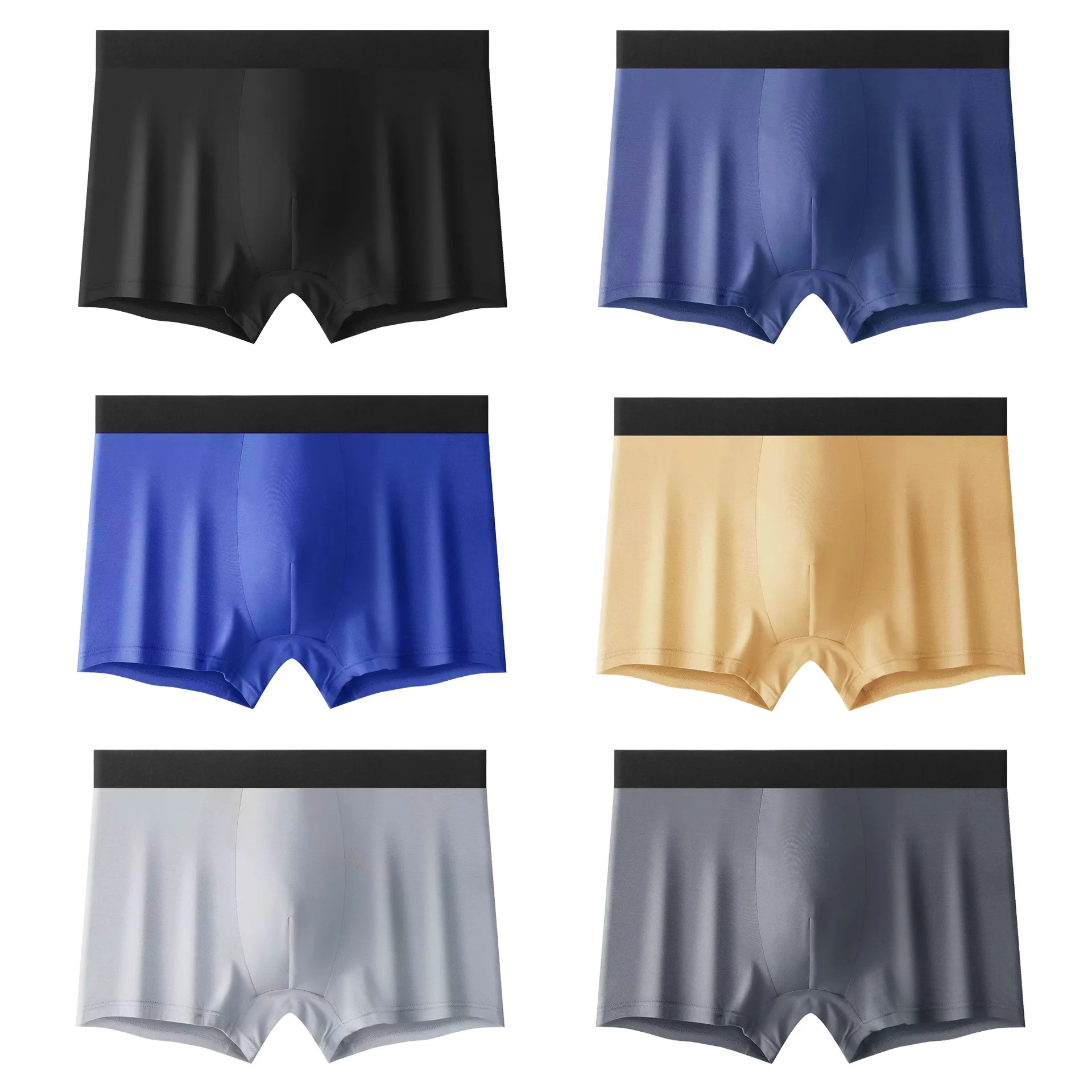 6 шт./комплект мужские трусы из мягкой ткани