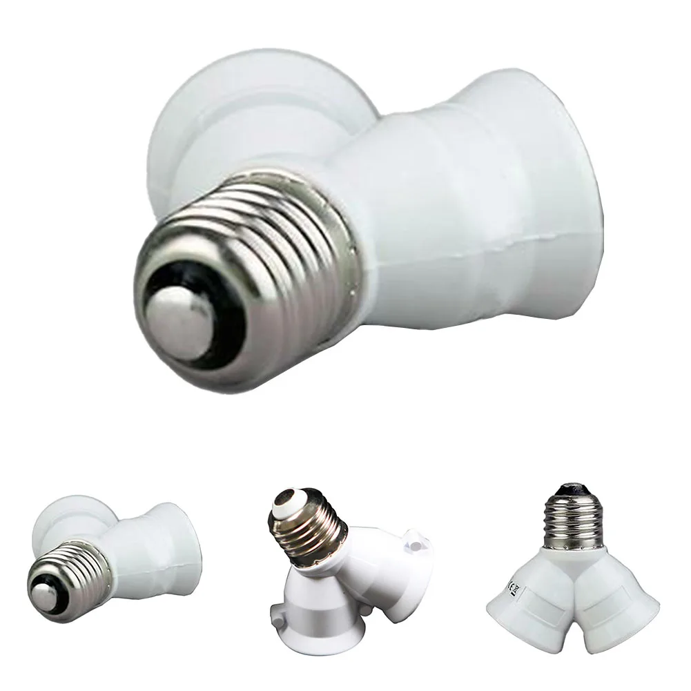 

E27 To 2x E27 Lamp Socket Splitter Adapter Lamp Socket LED Base Light Lamp Bulb Socket Bulb Holder For LED Bulb