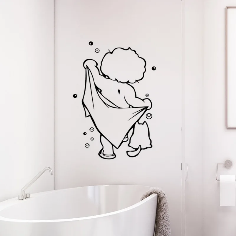 

Cute Baby Shower Wall Stickers Kids BathRoom Home Decor Baby Nursery Room Decoration Bedroom Decals Art PVC DIY Mural