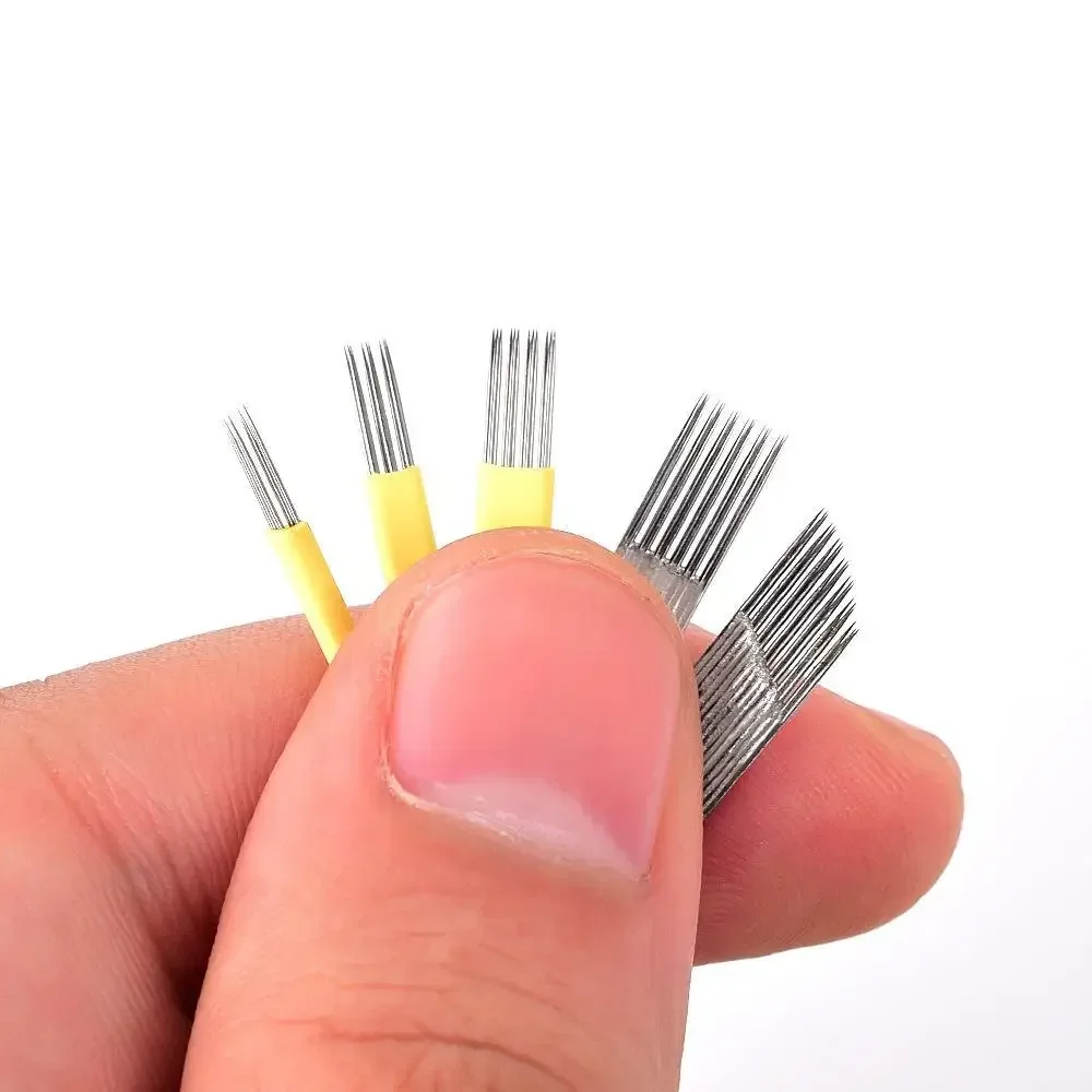 Одноразовая игла для татуировки бровей аксессуары перманентного макияжа лезвия