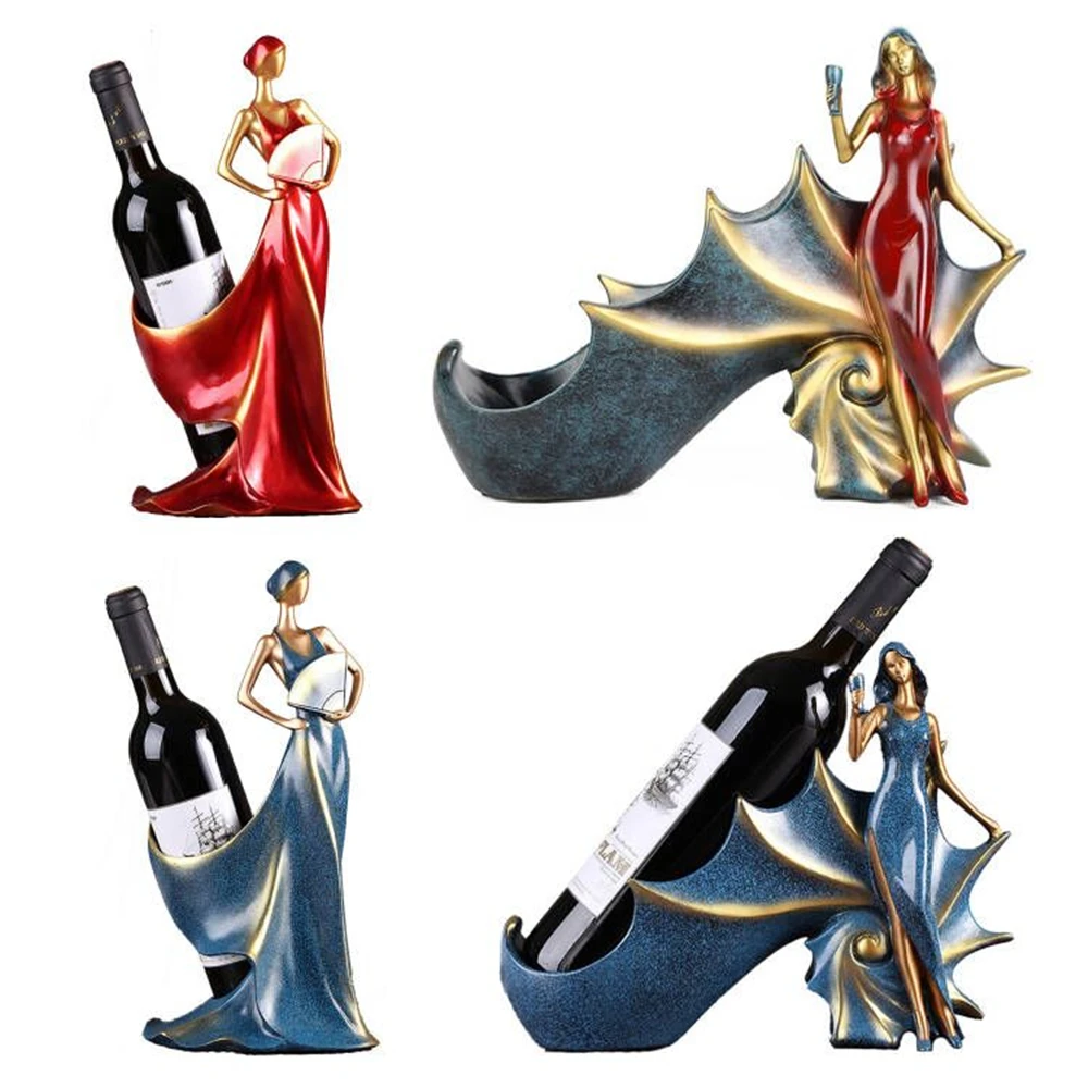 

Retro Creative Decor Resin Stand For Chef Wine Bottle Home Furnishing Decoration Crafts Ornaments Wine Display Holder Shelf Rack