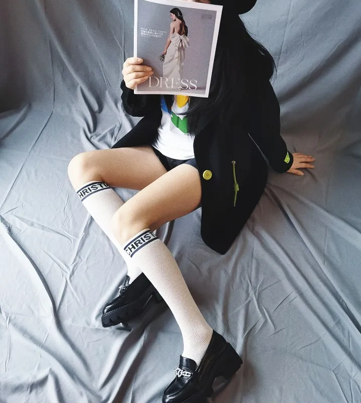 2023 women's golf socks outdoor sports combed cotton socks