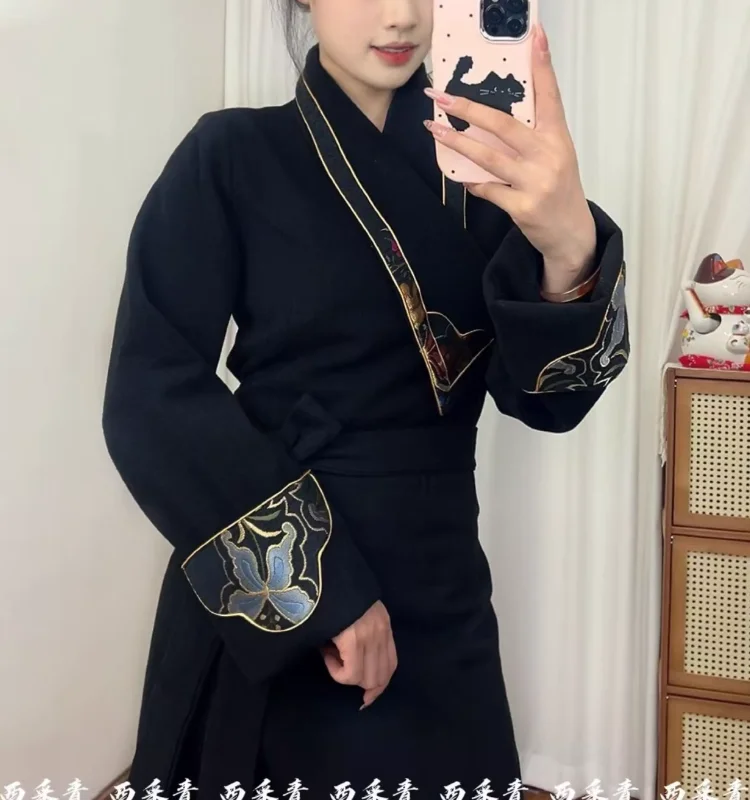 Китайская зимняя шерстяная женская плюшевая теплая юбка Bola одежда Xizang