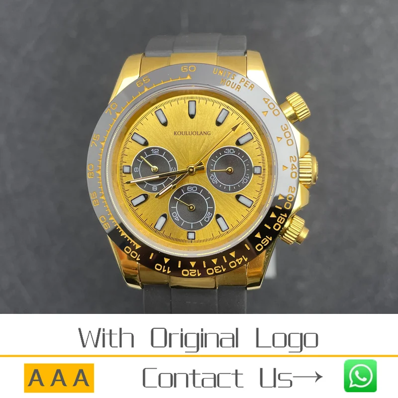 

40MM Men's Mechanical Watch Chronometer Multi-Function Watch Sapphire Glass Stainless Steel Luminous Waterproof-RLX