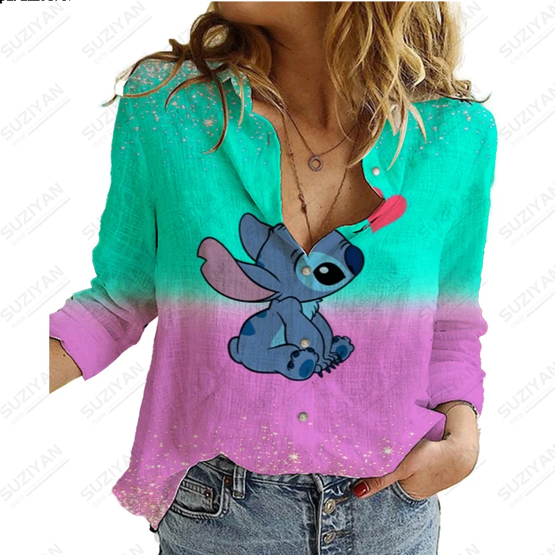 

Рубашка в стиле Харадзюку с длинным рукавом, на пуговицах