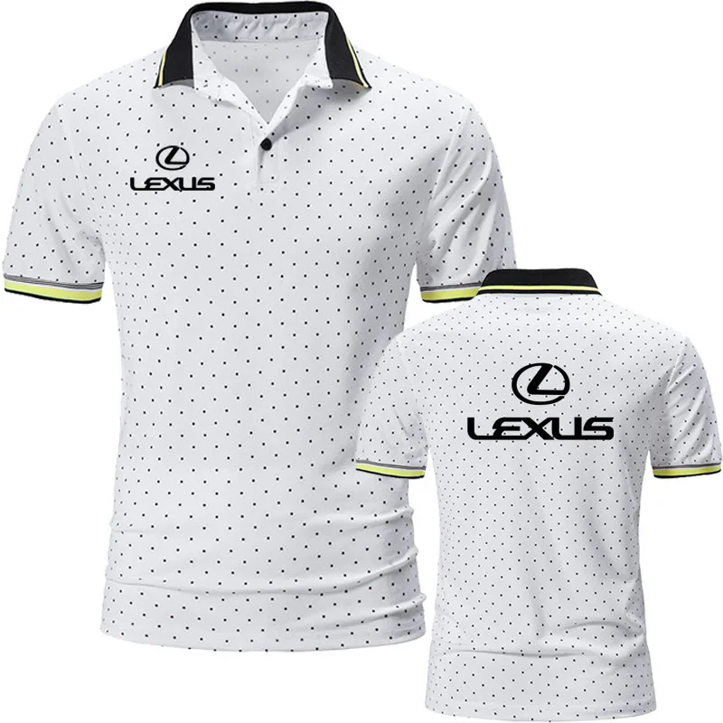 

Business Casual Shirts Summer Cotton High Quality lexus car logo print Men's Short Sleeve Men's Polo Shirt Premium polo shirt
