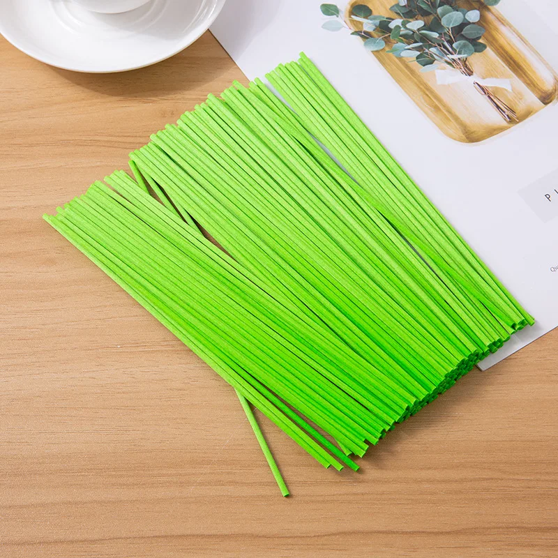 

1000PCS 20cmX3mm Green Synthetic Fiber Rod Aromatherapy Volatile Sticks Home Decor Replacement Sticks