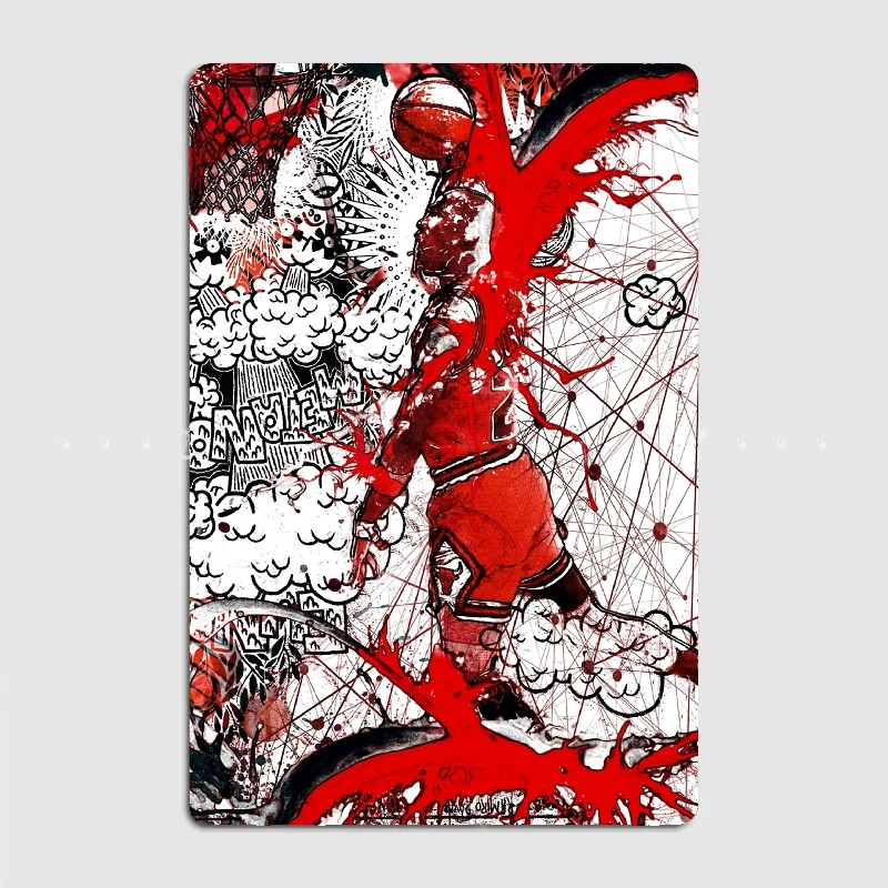 

MJ THROUGH GRAFFITI SKY Metal Tin Sign Truck Indoor and Outdoor Home Bar Coffee Kitchen Wall Decoration