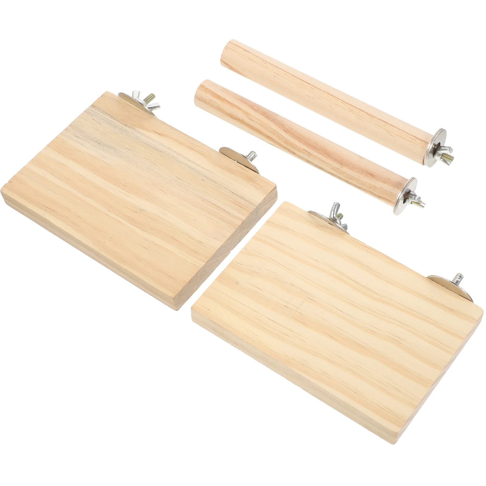 

1 Set of Interesting Parrot Perches Wooden Bird Stands Rectangular Bird Perches Parrot Supply