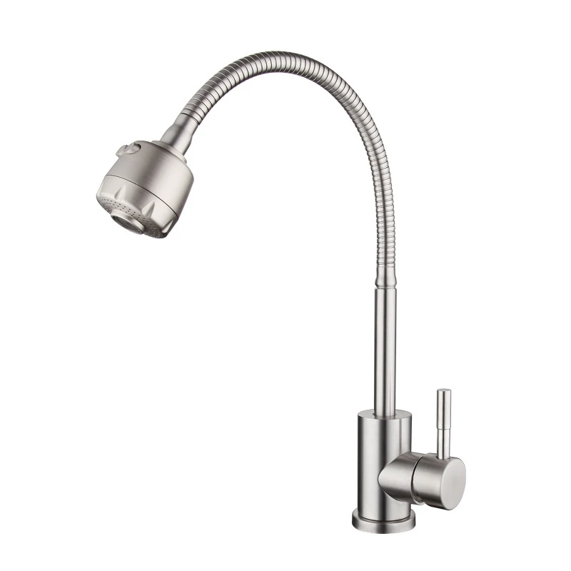 

Kitchen Tap 360° Rotatable with 2 Jet Types Kitchen Tap Flexible Single Lever Mixer Tap Rinsing Shower Swivel Tap