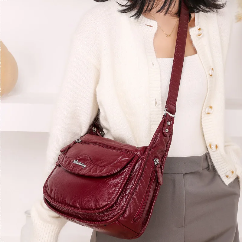 

High Quality Casual Leather Sac Shoulder Bags for Women 2022 Simple Female Crossbody Bag Designe Handbags Purses and Handbags